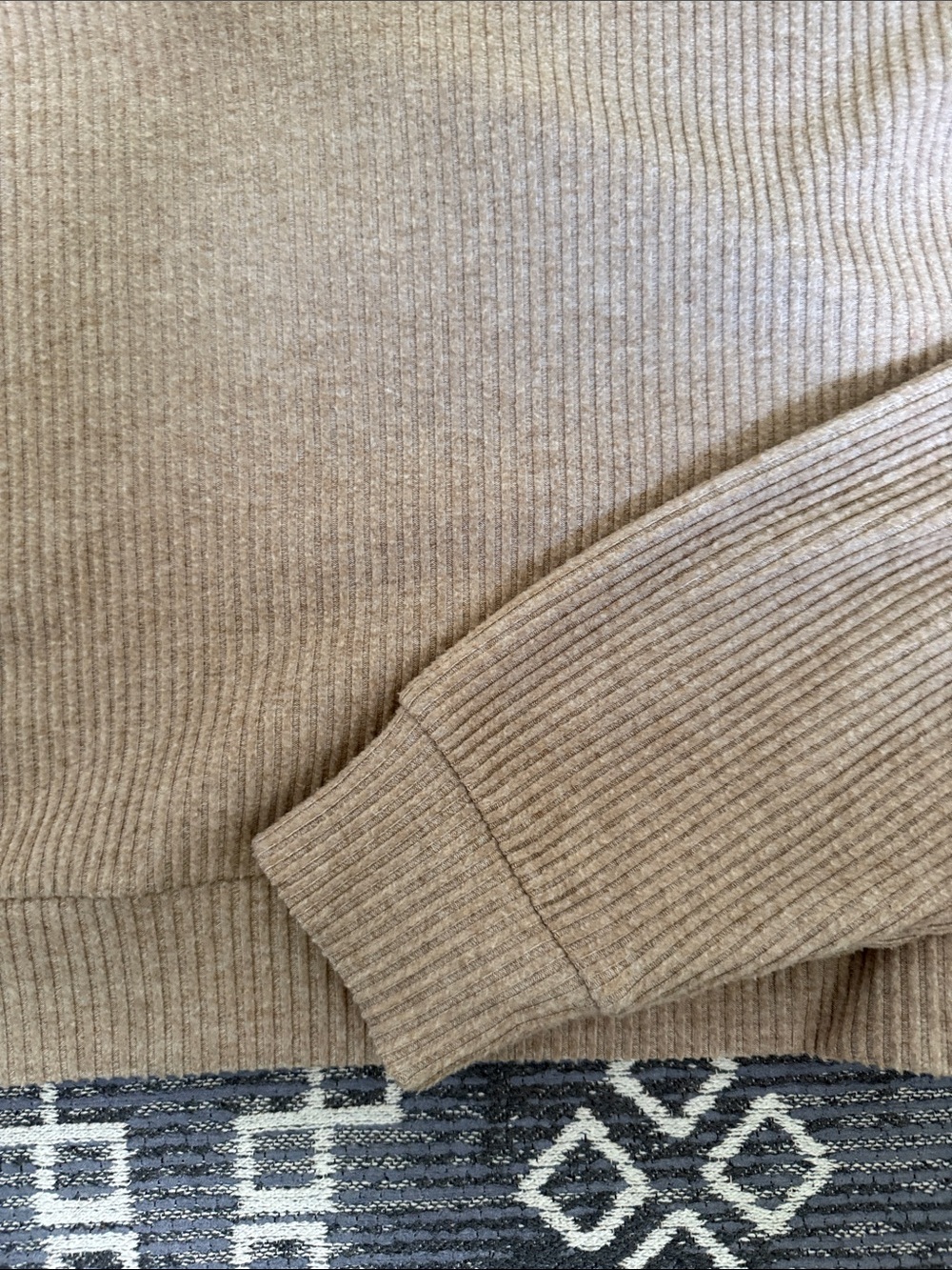 Alo Yoga Ribbed Hoodie Gravel Heather Cropped sweatshirt Loose Lounge - Picture 5 of 5
